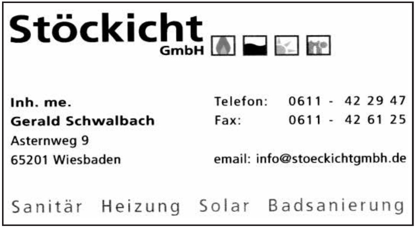 Stöckicht GmbH, Inh. Gerald Schwalbach