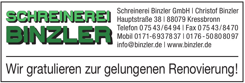 Schreinerei Binzler GmbH Schreinerei Binzler GmbH