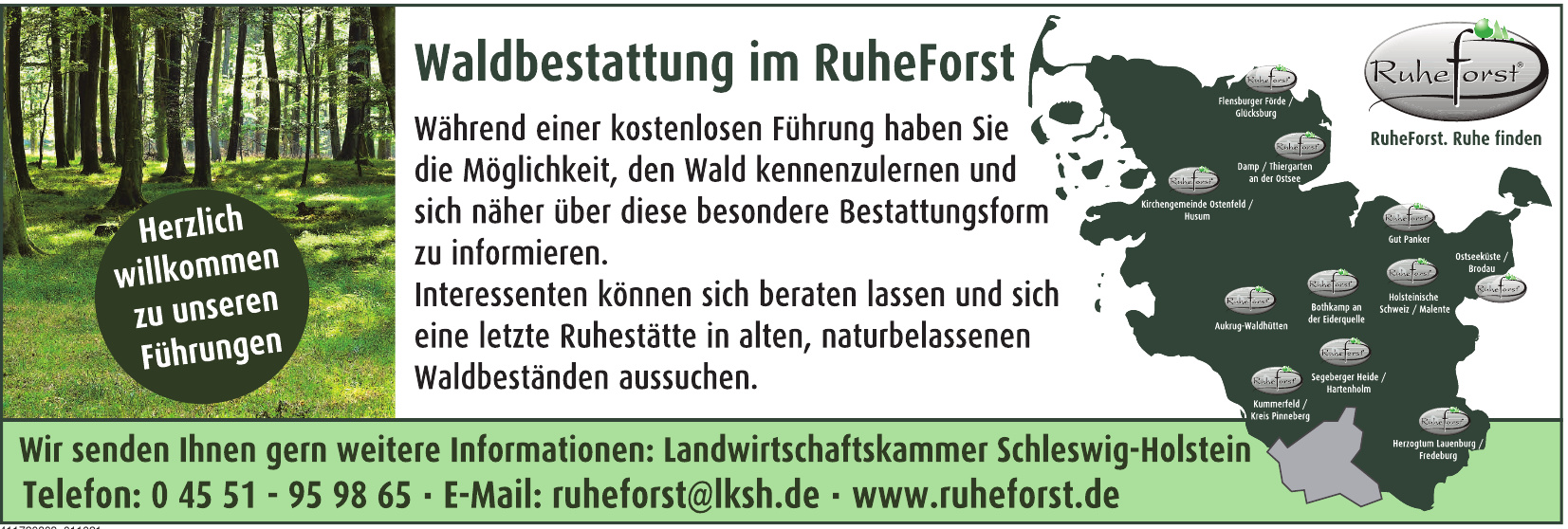 RuheForst - Landwirtschaftskammer Schleswig-Holstein RuheForst - Landwirtschaftskammer Schleswig-Holstein