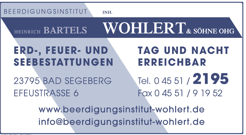 Beerdigungsinstitut Bartels Inh. Wohlert & Söhne OHG