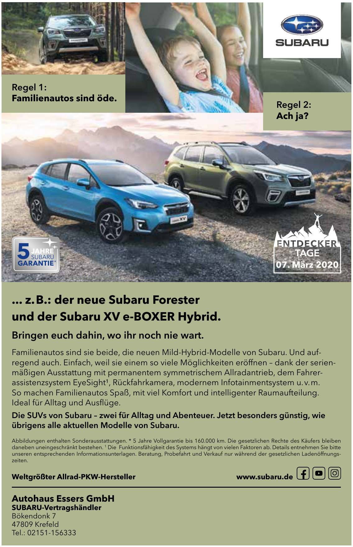 Autohaus Essers GmbH SUBARU-Vertragshändler Autohaus Essers GmbH SUBARU-Vertragshändler