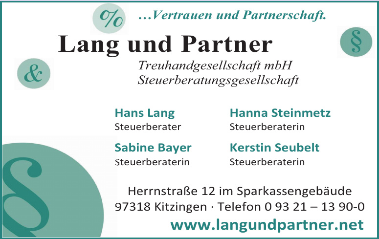Lang und Partner Treuhandgesellschaft mbH Lang und Partner Treuhandgesellschaft mbH