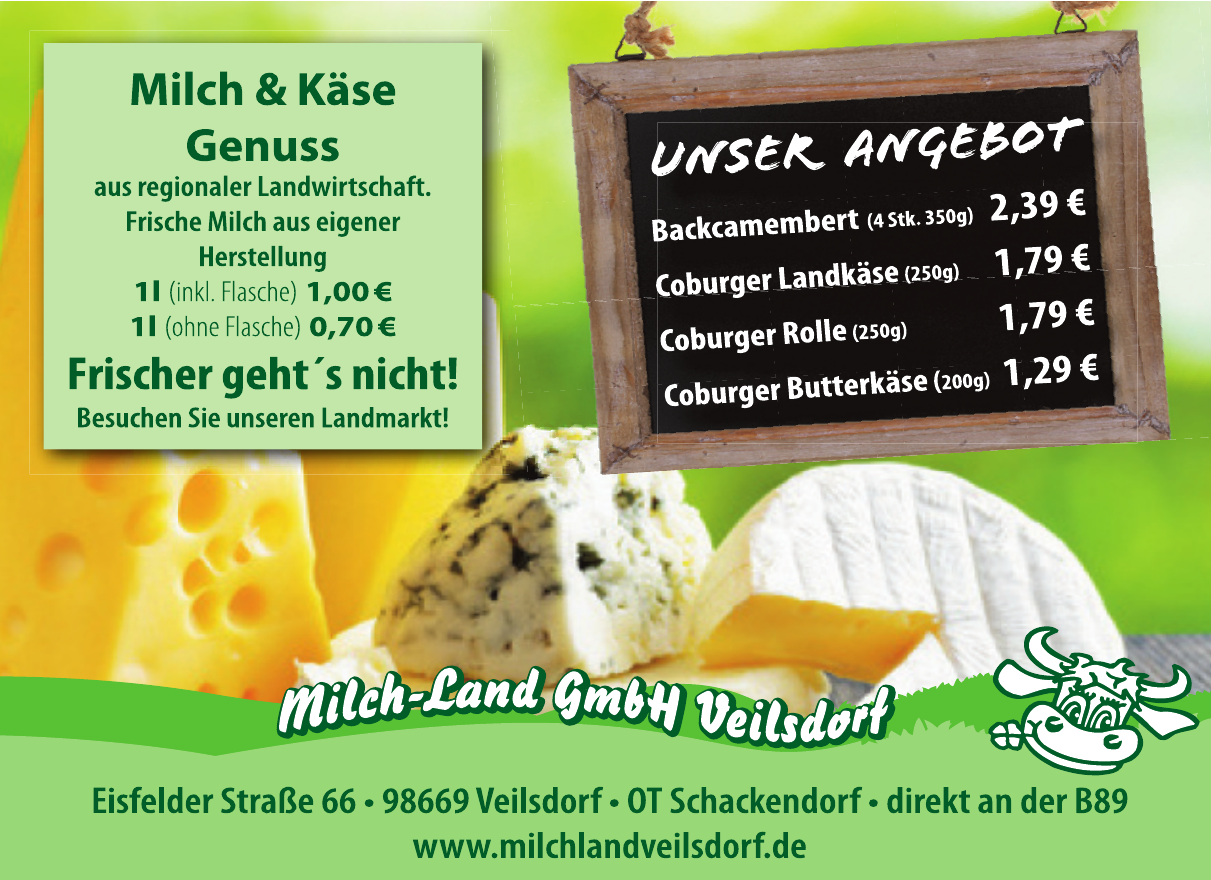 Milch-Land GmbH Veilsdorf Milch-Land GmbH Veilsdorf