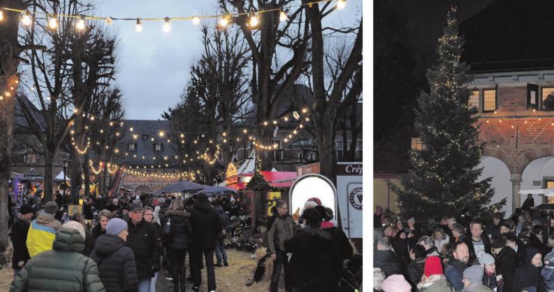 Der Weihnachtsmarkt am Schloss Reinbek, immer am zweiten Adventwochenende, verbreitet weihnachtliche Stimmung Foto: Dörte Hoffmann