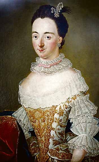 Prinzessin Caroline Wilhelmine Sophie in einem prächtigen Gewand, Ölgemälde im Zerbster Schloß Foto: Veranstalter Prinzessin Caroline Wilhelmine Sophie in einem prächtigen Gewand, Ölgemälde im Zerbster Schloß Foto: Veranstalter