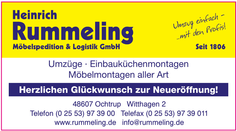 Heinrich Rummeling Möbelspedition & Logistik GmbH Heinrich Rummeling Möbelspedition & Logistik GmbH