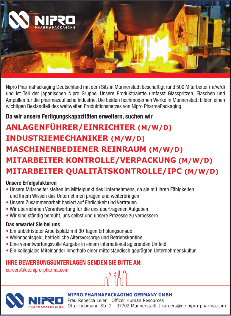 Nipro PharmaPackaging Germany GmbH Nipro PharmaPackaging Germany GmbH