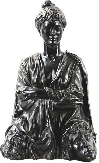 Bronzearbeit von Max Klinger „Neue Salomé“. Sie wurde ausgestellt im Museum der bildenden Künste Leipzig und gilt als Synonym für die „Femme fatale“.