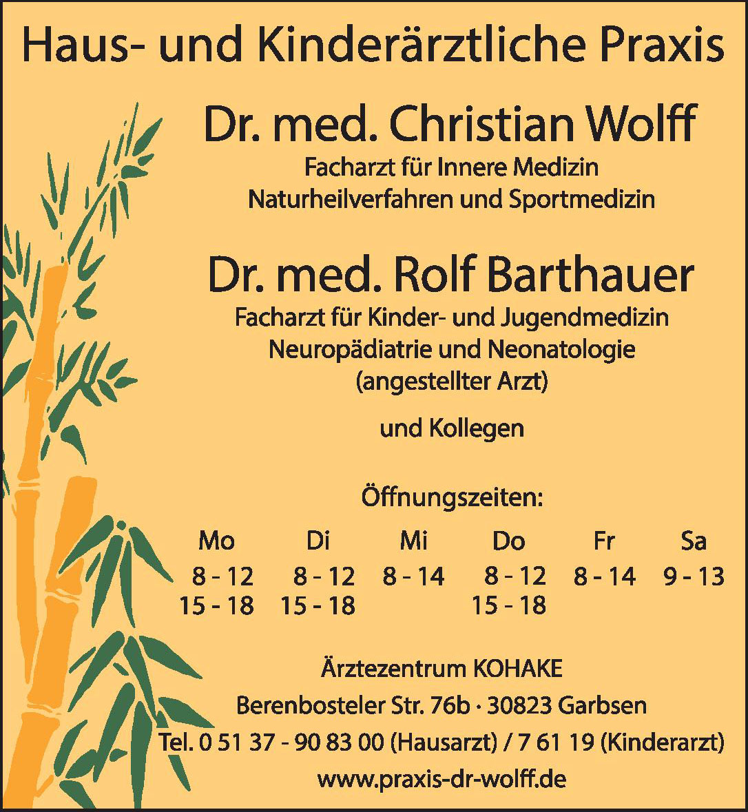 Centrum Kohake Garbsen Dr Christian Wolff Saskia R Schafer