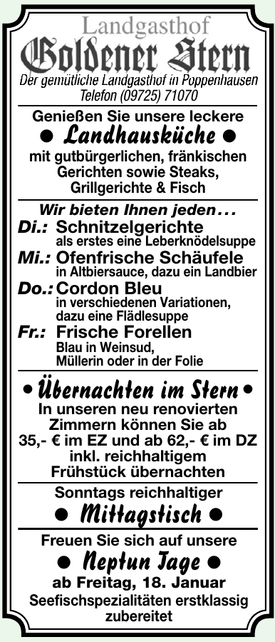 Landgasthof Goldener Stern Landgasthof Goldener Stern