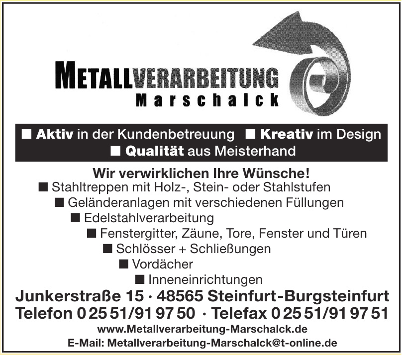 Metallverarbeitung Marschalck Metallverarbeitung Marschalck