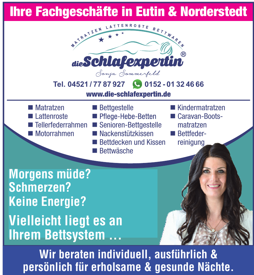 Die Schlafexpertin Sonja Sommerfeld Die Schlafexpertin Sonja Sommerfeld