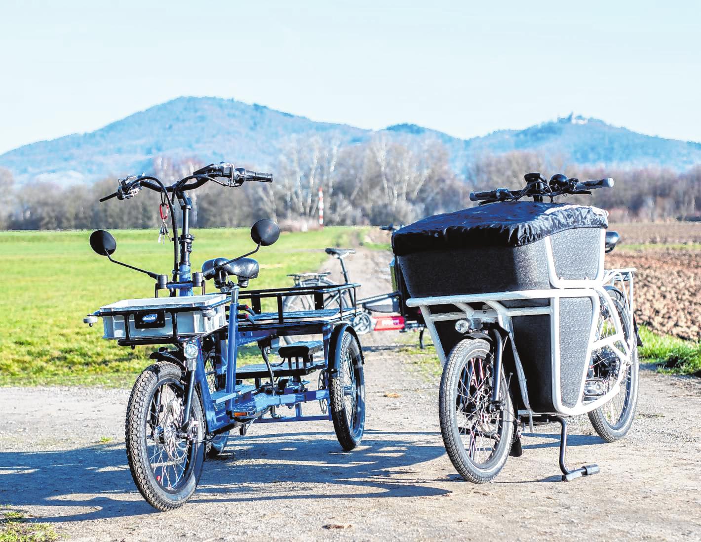 Im Idealfall kann ein Lastenfahrrad mit E-Antrieb ein Auto ersetzen. Bild:Thomas Neu Im Idealfall kann ein Lastenfahrrad mit E-Antrieb ein Auto ersetzen. Bild:Thomas Neu