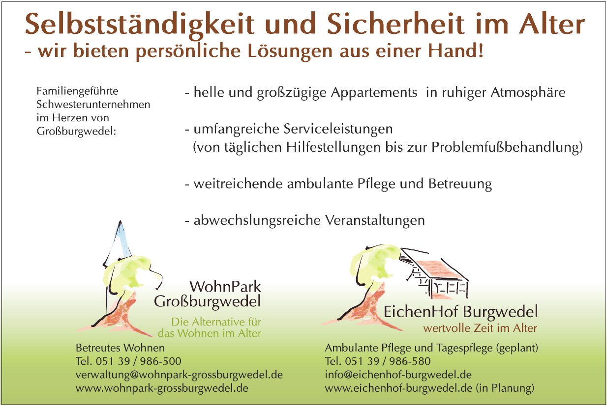 WohnPark Großburgwedel - Betreutes Wohnen WohnPark Großburgwedel - Betreutes Wohnen