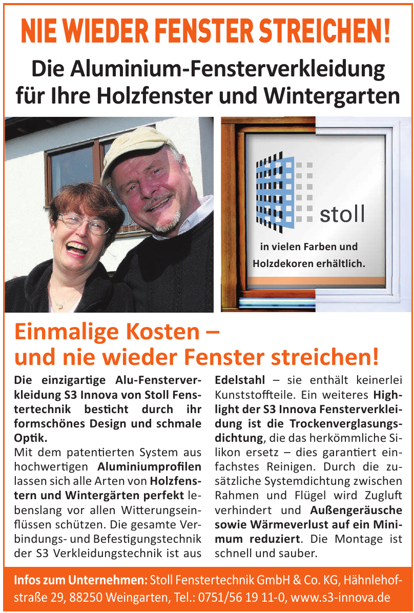 Stoll Fenstertechnik GmbH & Co. KG Stoll Fenstertechnik GmbH & Co. KG