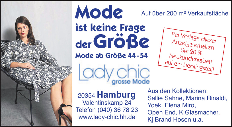 Lady chic große Mode
