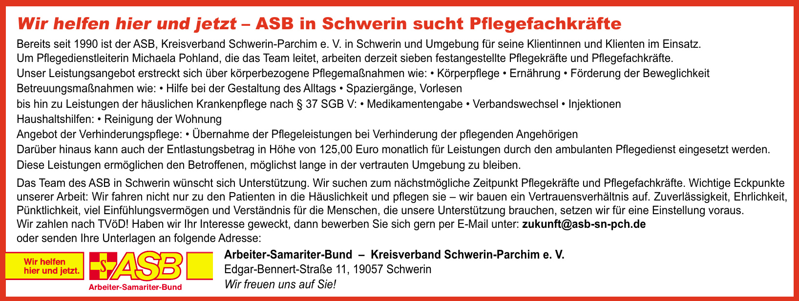 Arbeiter-Samariter-Bund – Kreisverband Schwerin-Parchim e. V.