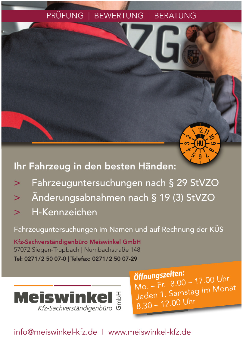 Kfz-Sachverständigenbüro Meiswinkel GmbH Kfz-Sachverständigenbüro Meiswinkel GmbH