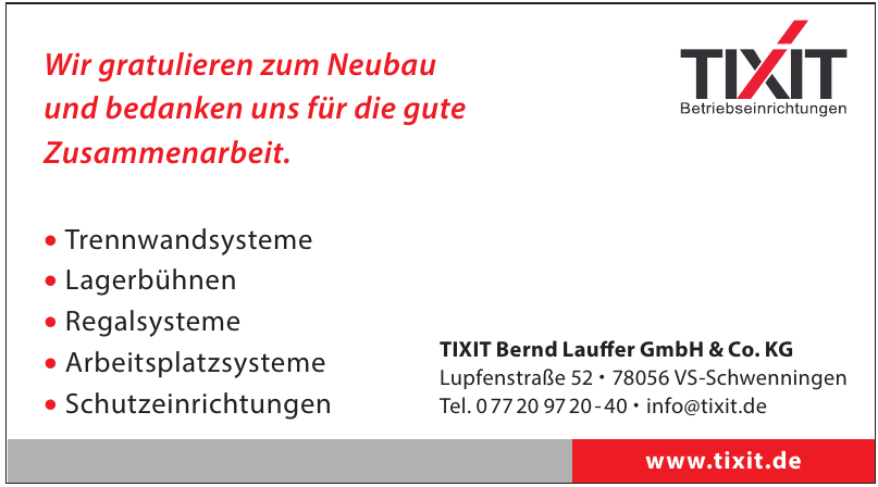 TIXIT Bernd Lauffer GmbH & Co. KG TIXIT Bernd Lauffer GmbH & Co. KG