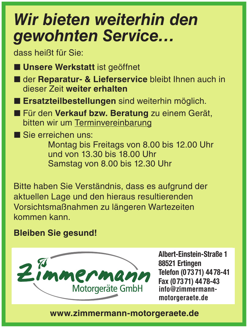 Zimmermann Motorgeräte GmbH Zimmermann Motorgeräte GmbH