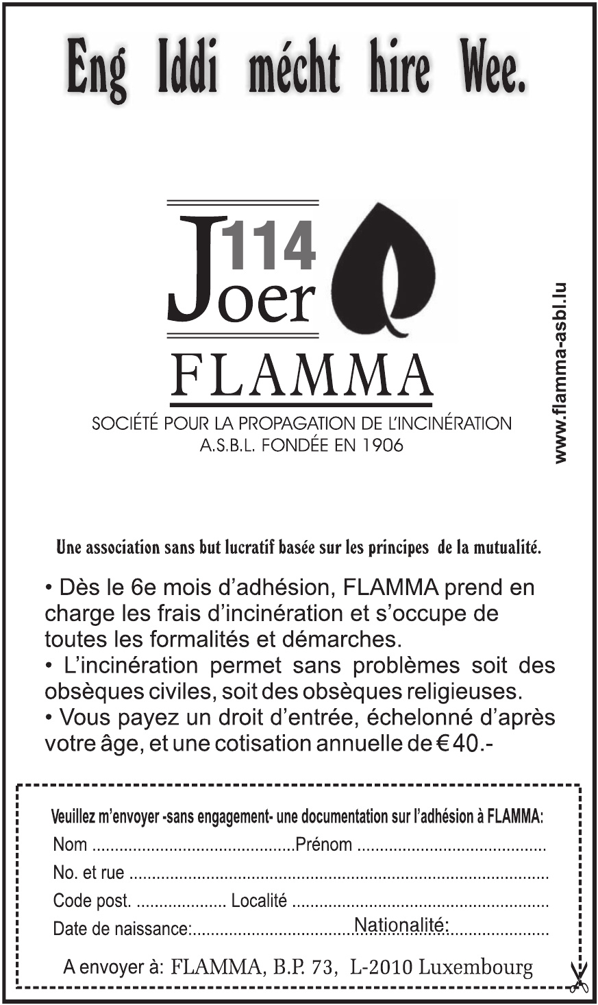 Flamma A.S.B.L.