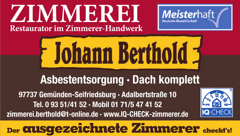 Johann Berthold - Zimmerei - IQ - Check