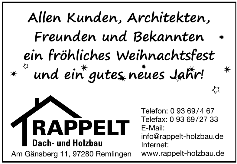 Rappelt Dach- und Holzbau Rappelt Dach- und Holzbau