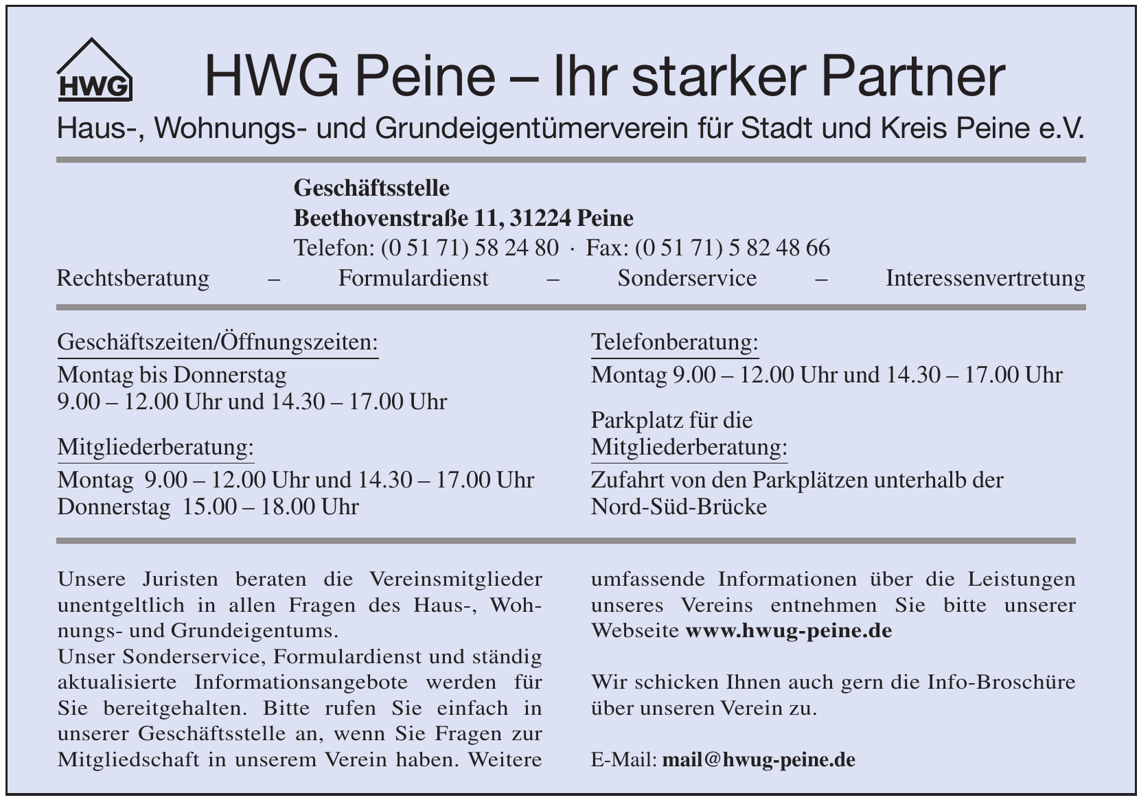 HWG Peine HWG Peine