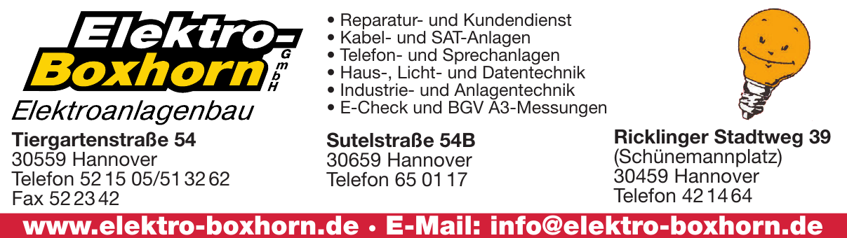 Elektro Boxhorn GmbH Elektroanlagenbau Elektro Boxhorn GmbH Elektroanlagenbau