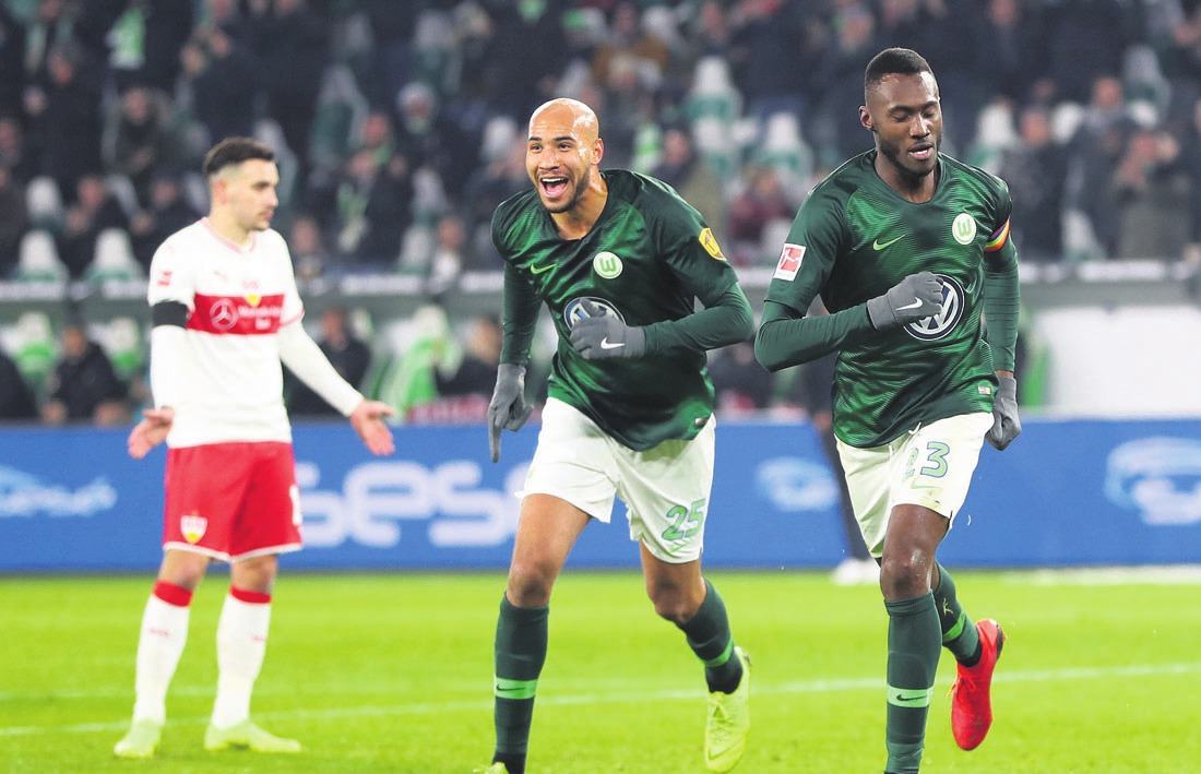 Josuha Guilavogui jubelt mit John Anthony Brooks nach seinem Tor zum 1:0. Foto: regios24/Simka Josuha Guilavogui jubelt mit John Anthony Brooks nach seinem Tor zum 1:0. Foto: regios24/Simka