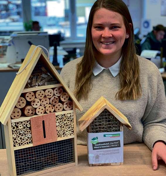 Leona Förster hat ein Herz für Insekten: Sie verteilt Insektenhotels kostenlos an Kindergärten, Schulen und Vereine.