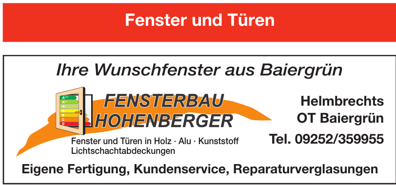 Fensterbau Hohenberger Fensterbau Hohenberger