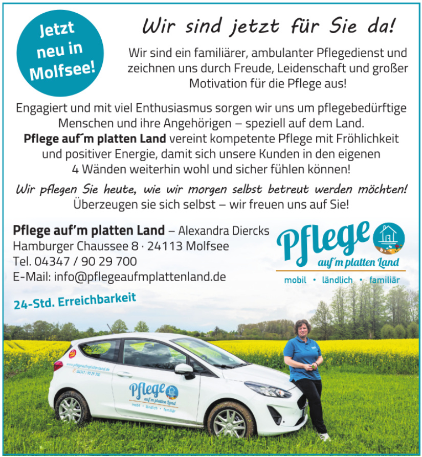 Pflege auf’m platten Land Pflege auf’m platten Land