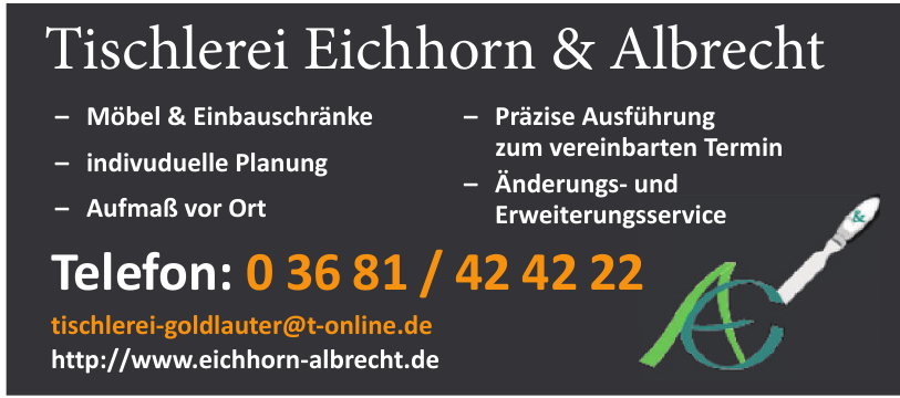 Tischlerei Eichhorn & Albrecht Tischlerei Eichhorn & Albrecht