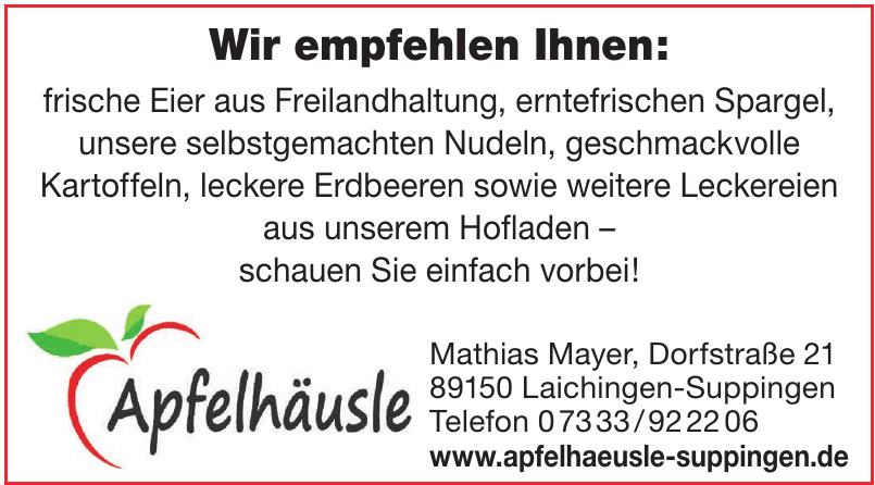 Apfelhäusle Suppingen - Mathias Mayer Apfelhäusle Suppingen - Mathias Mayer
