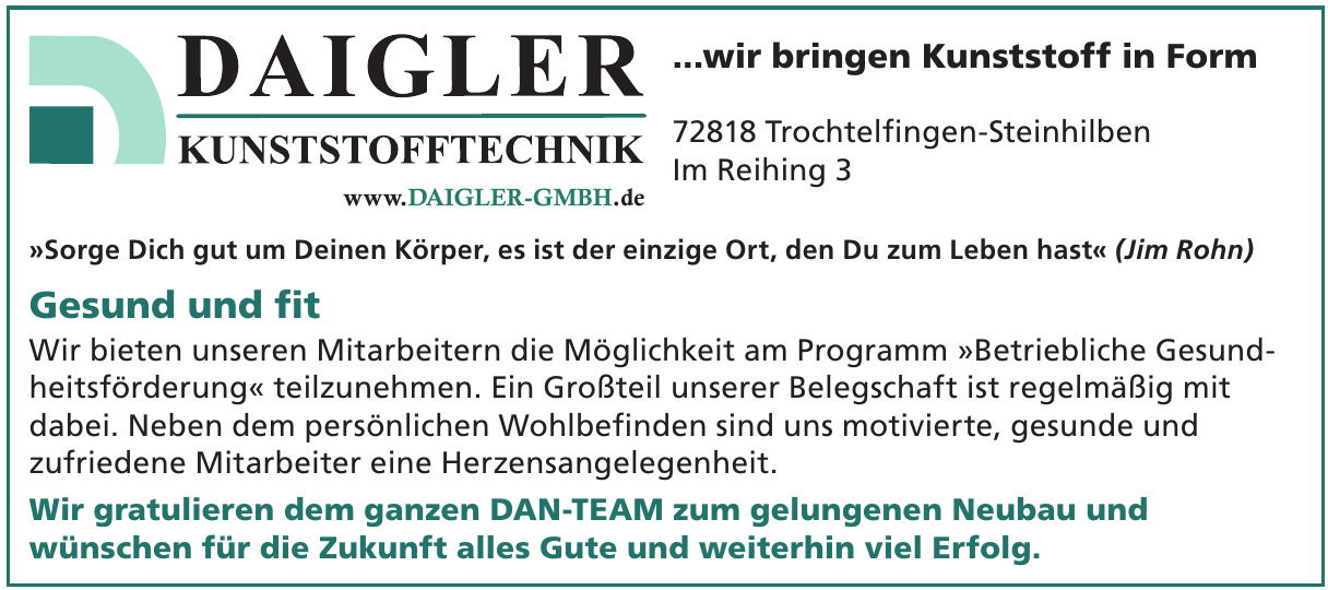 Daigler Kunststofftechnik Daigler Kunststofftechnik