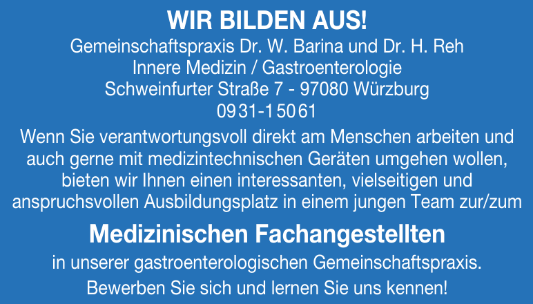 Gemeinschaftspraxis Dr. W. Barina und Dr. H. Reh - Innere Medizin/Gastroenterologie Gemeinschaftspraxis Dr. W. Barina und Dr. H. Reh - Innere Medizin/Gastroenterologie