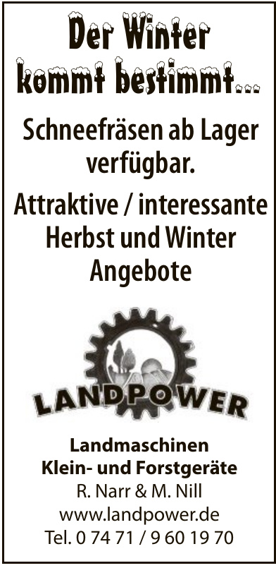 Landpower Landmaschinen Klein-. und Forstgeräte