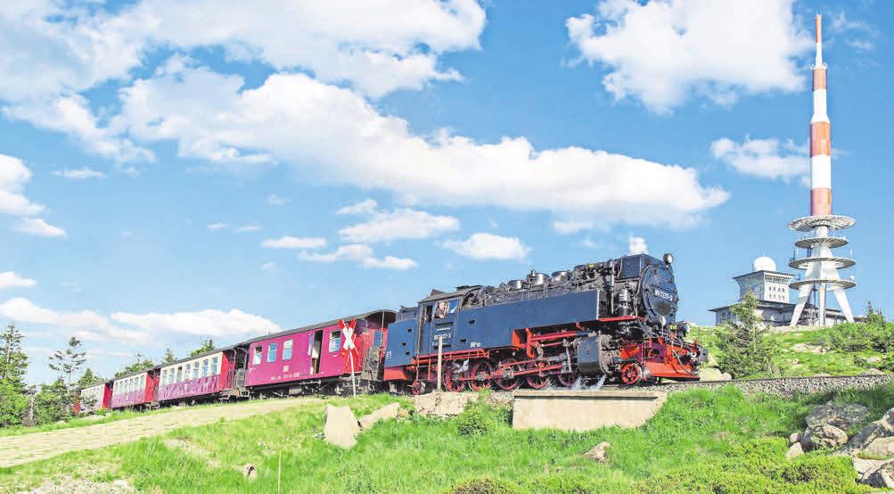 Ein Dampfzug auf dem Weg zum Brocken. Foto: Dirk Bahnsen Ein Dampfzug auf dem Weg zum Brocken. Foto: Dirk Bahnsen