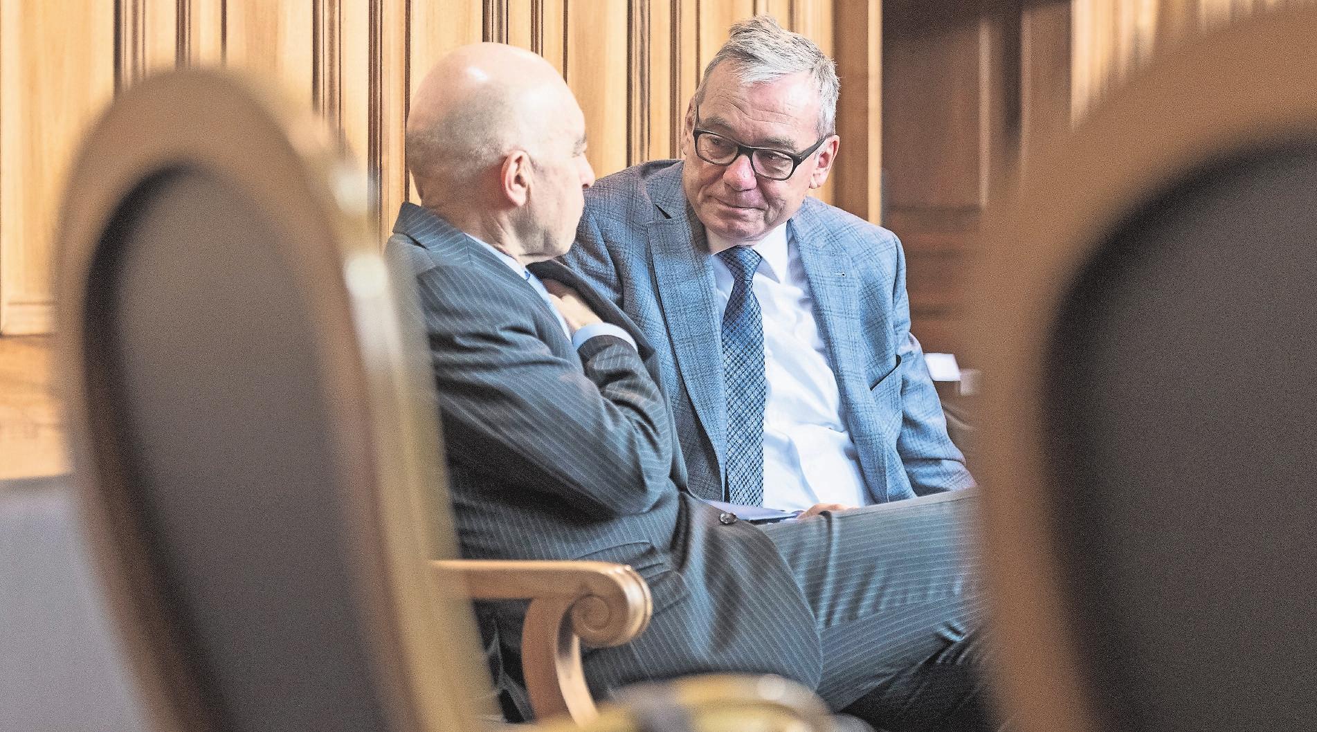Der Wahlkampf wird kein Spaziergang: Die Ständeräte Daniel Jositsch (SP) und Ruedi Noser (FDP) haben starke Konkurrenz. Bild: Alessandro della Valle/Key (Bern, 28. November 2018)