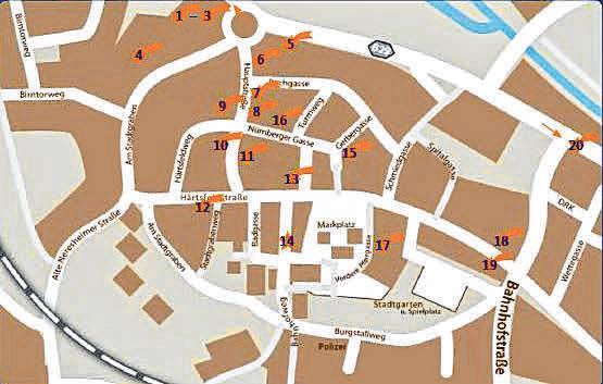Auf diesem Stadtplan ist der Krippenweg gekennzeichnet. Fotos: Archiv/GHV Bopfingen Auf diesem Stadtplan ist der Krippenweg gekennzeichnet. Fotos: Archiv/GHV Bopfingen