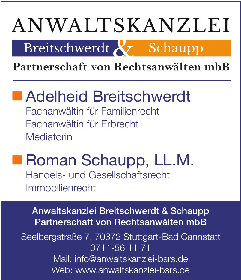 Anwaltskanzlei Breitschwerdt & Schaupp - Partnerschaft von Rechtsanwälten mbB