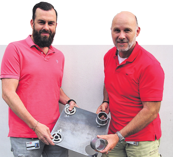 Alexander Kreuzer (l.) und Ulrich Utzerath mit ihrer Entwicklung Alexander Kreuzer (l.) und Ulrich Utzerath mit ihrer Entwicklung