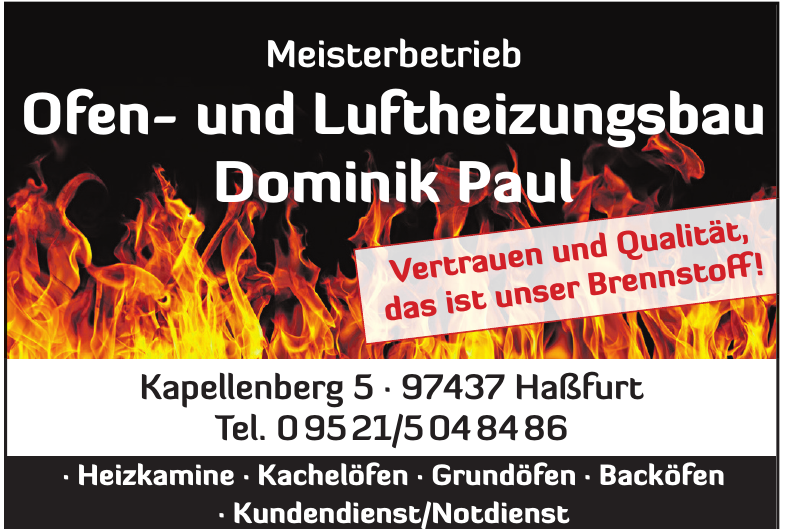 Meisterbetrieb Ofen- und Luftheizungsbau Dominik Paul Meisterbetrieb Ofen- und Luftheizungsbau Dominik Paul
