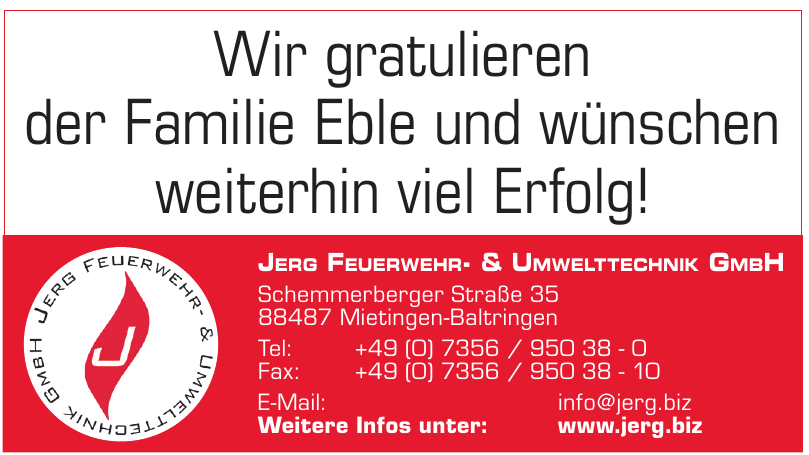 Jerg Feuerwehr- & Umwelttechnik GmbH Jerg Feuerwehr- & Umwelttechnik GmbH