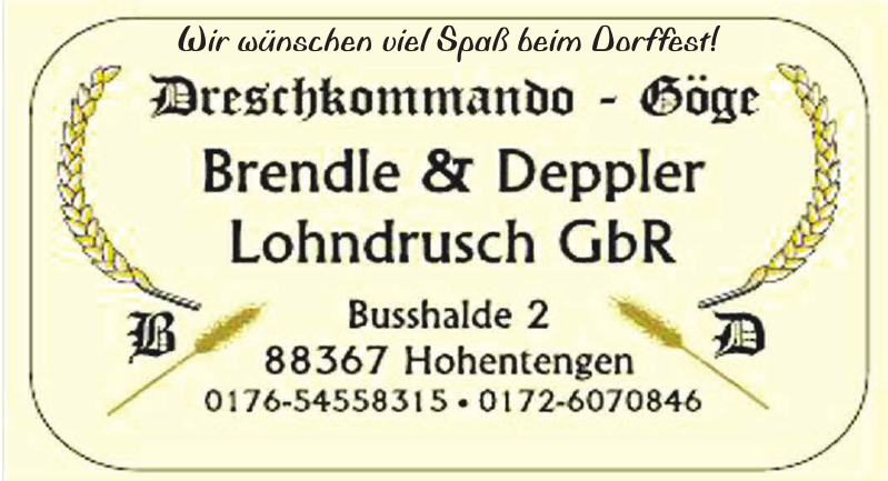 Brendle + Deppler Lohndrusch GbR Brendle + Deppler Lohndrusch GbR