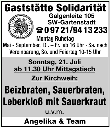 Gaststätte Solidarität Gaststätte Solidarität