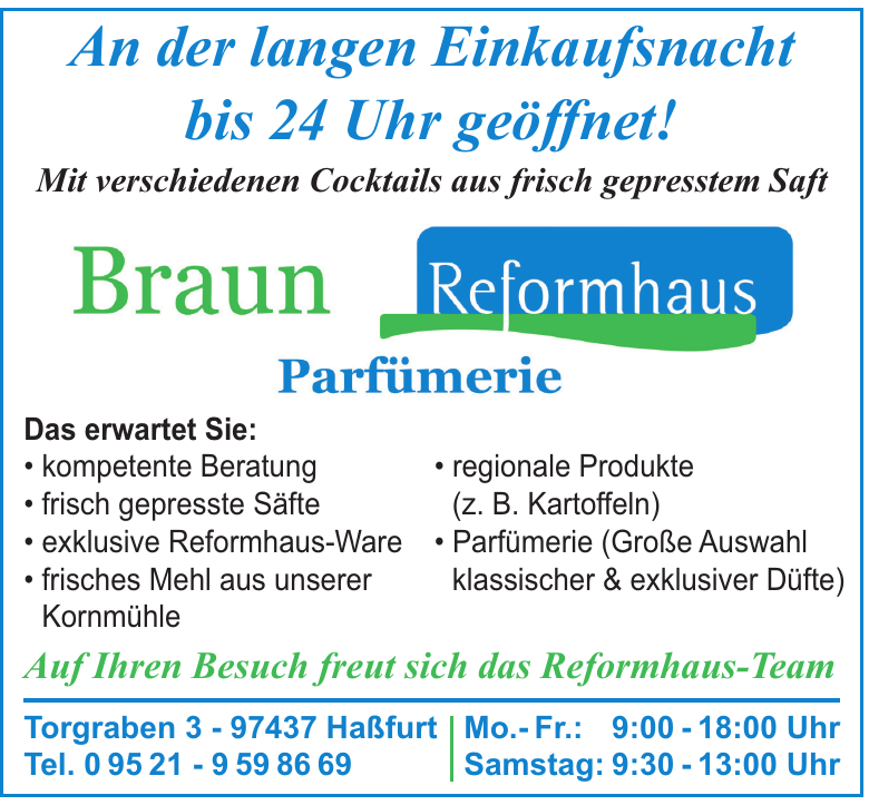 Braun Reformhaus Parfümerie Braun Reformhaus Parfümerie