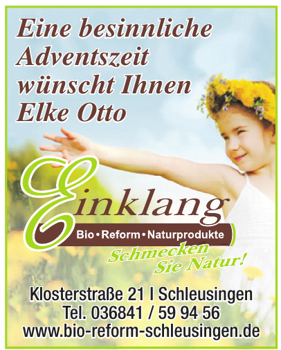 Einklang Bio Reform Schleusingen Einklang Bio Reform Schleusingen