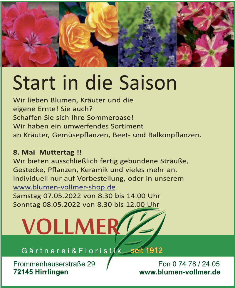 Vollmer Gärtnerei & Floristik